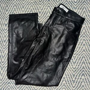 Abercrombie 90s High Rise Leather Pants